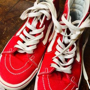 Vans Sk8-Hi Racing Red/ White Stripe